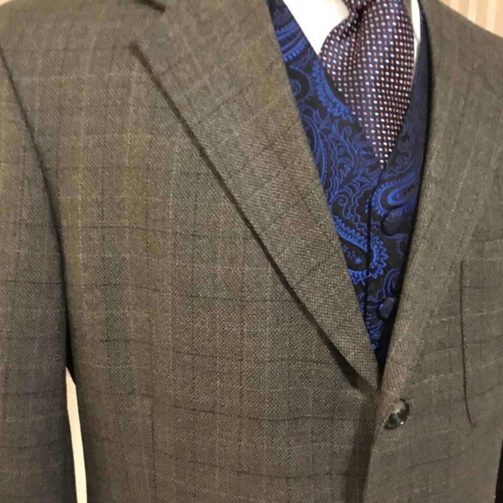 Tommy Hilfiger Sport Coat Blazer Jacket Sage Olive Plaid 42R